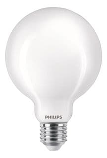 Ampoule LED dépolie E27 PHILIPS forme globe EQ60W.