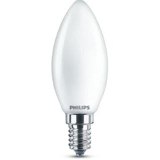 lot de 2 ampoules LED E14 PHILIPS forme flamme EQ40W