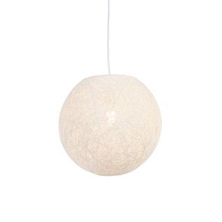 Lampe Suspendue Country Blanc 35 Cm - Corda