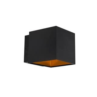 Applique Design Noir / Or Avec LED - Caja