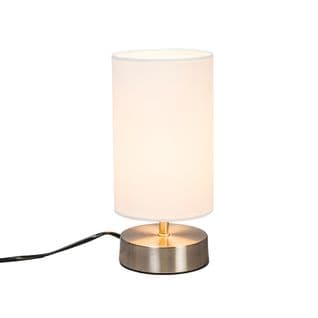 Lampe De Table Moderne Blanche Ronde 12 Cm Dimmable - Milo 2