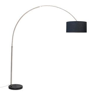 Lampe à Arc Acier Noir Abat-jour 50 Cm - Xxl