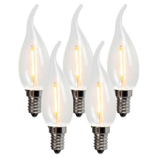 Lot De 5 Lampes Bougies à Filament LED E14 Bxs35 1w 100lm 2200k