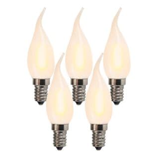 Lot De 5 Lampe Bougie LED Dépolie E14 Bxs35 1w 100 Lumen 2200k