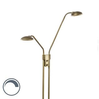 Lampadaire Moderne En Bronze Avec Lampe De Lecture Avec LED - Eva