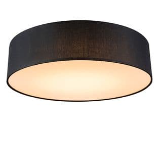 Plafonnier Noir 40 Cm Avec LED - Drum LED