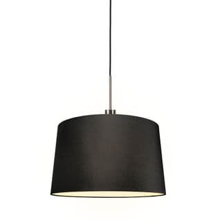 Lampe à Suspension Moderne En Acier Avec Abat-jour 45 Cm Noir - Combi 1