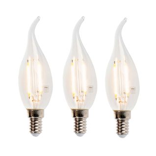 Lot De 3 Lampes Bougies à Filament LED E14 3w 2700k 250lm F35 Dimmable Claire