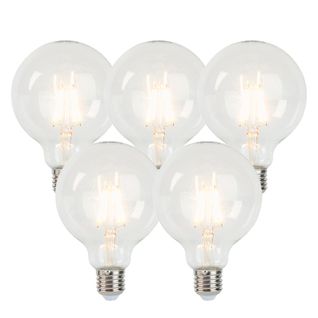 Lot De 5 Lampes à Incandescence LED Dimmables E27 G95 5w 470 Lm 2700k