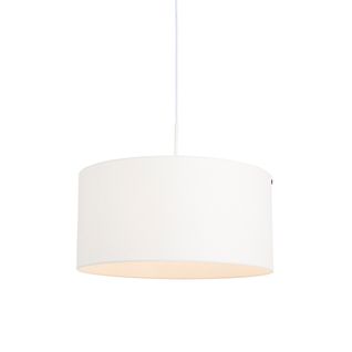 Lampe Suspendue Moderne Blanc Avec Abat-jour Blanc 50 Cm - Combi 1