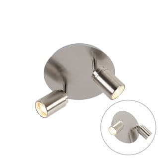 Spot De Salle De Bain Moderne En Acier 2 Lumières Ip44 - Ducha