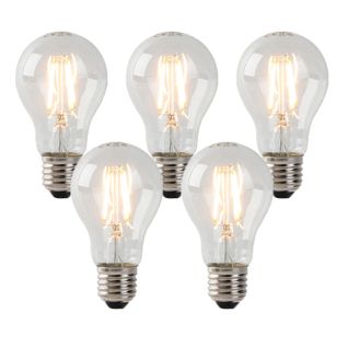 Lot De 5 Lampes à Incandescence LED E27 Verre Clair 3w 250 Lm 2200k