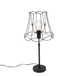 Lampe De Table Noir Avec Granny Frame Réglable 30 Cm - Parte