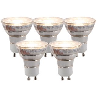 Lot De 5 Lampes LED Gu10 Dimmables En 3 Étapes 5w 300 Lm 2700k