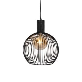 Lampe à Suspension Ronde Design Noir 30 Cm - Wire Dos