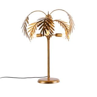 Lampe De Table Art Déco Dorée à 3 Lumières - Botanica