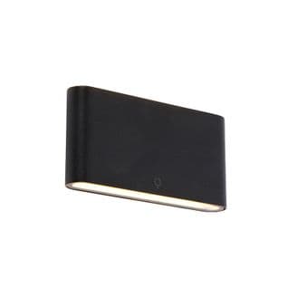 Applique D'extérieur Moderne Noir 17,5 Cm Avec LED Ip65 - Batt