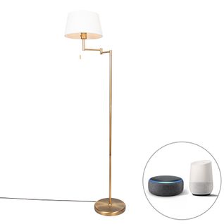 Lampadaire Classique Intelligent Bronze Avec Blanc Avec Wifi A60 - Ladas Fix