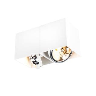 Spot Design Blanc Rectangulaire 2 Lumières - Box