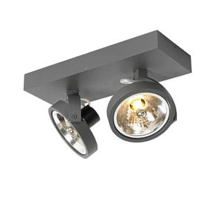 Spot Design Gris Orientable 2 Lumières - Go