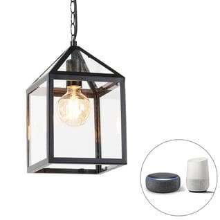 Lampe Suspendue D'extérieur Intelligente Noire Ip23 Avec Wifi G95 - Amsterdam