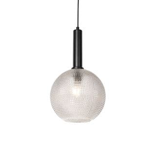 Lampe à Suspension Design Noire Avec Verre Fumé - Chico