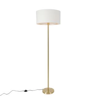 Lampadaire Laiton Avec Abat-jour Blanc 50 Cm - Simplo