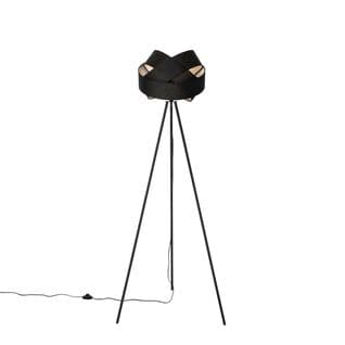 Lampadaire Moderne Noir - Tissu