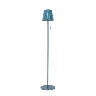 Lampadaire D'extérieur Bleu Avec LED Dimmable En 3 Étapes Sur Solaire - Ferre