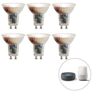 Lot De 6 Lampes LED Intelligentes Gu10 Dimmables En Kelvin 4,8w 400 Lm 1800k - 6500k
