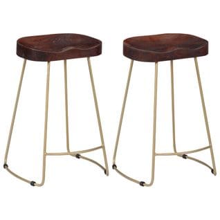 Tabourets De Bar Gavin Lot De 2 Bois De Manguier Massif