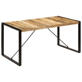 Table De Salle À Manger 160x80x75 Cm Bois De Manguier Massif