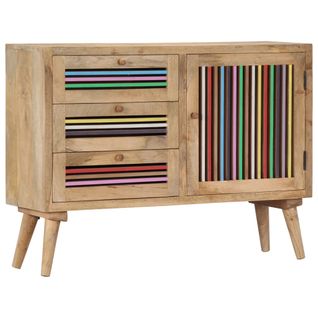 Buffet 100 X 30 X 75 Cm Bois De Manguier Massif