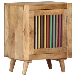 Table De Chevet 40x30x50 Cm Bois De Manguier Massif