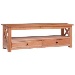 Meuble TV 120 X 30 X 40 Cm Bois D'acajou Massif