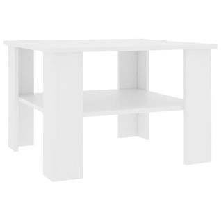Table Basse Blanc 60x60x42 Cm Aggloméré