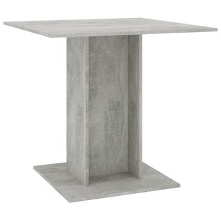 Table De Salle à Manger Gris Béton 80x80x75 Cm Aggloméré