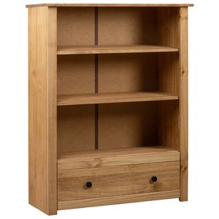 Bibliothèque 80x35x110 Cm Bois De Pin Massif Assortiment Panama