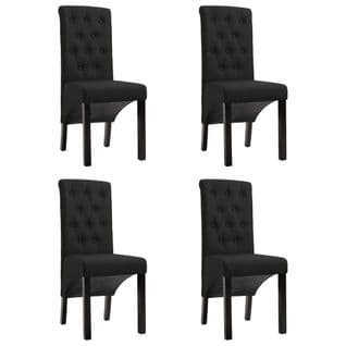 Chaises à Manger Lot De 4 Noir Tissu