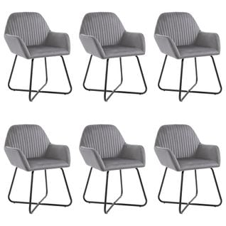 Chaises à Manger Lot De 6 Gris Velours