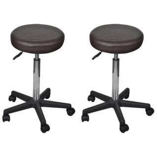 Tabourets De Bureau 2 PCs Marron 35,5x84 Cm Similicuir