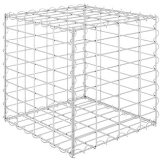 Jardinière Cube à Gabion Fil D'acier 40x40x40 Cm