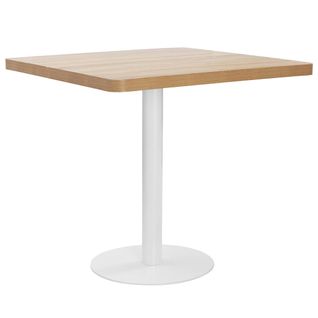 Table De Bistro Marron Clair 80x80 Cm Mdf