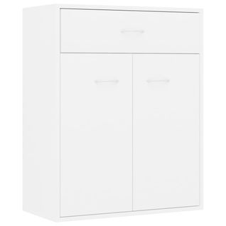 Vidaxl Buffet Blanc 60x30x75 Cm Aggloméré Armoire Latérale Table Basse Meuble De Rangement