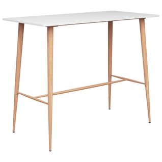 Table De Bar Blanc 120x60x105 Cm