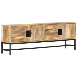 Meuble TV 140x30x50 Cm Bois Massif De Manguier