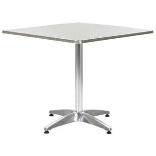 Table De Jardin Argenté 80x80x70 Cm Aluminium