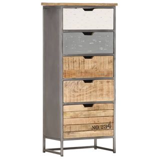 Chiffonnier 45x30x105 Cm Bois De Manguier Massif