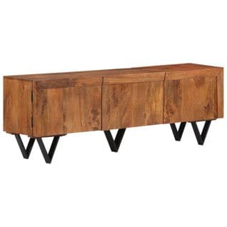 Meuble TV 140x30x46 Cm Bois Massif De Manguier