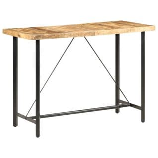 Table De Bar 150x70x107 Cm Bois De Manguier Brut